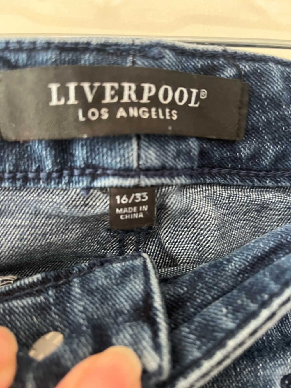 Liverpool Cropped Flare Jeans in Medium Blue Wash - Picture 4 of 5